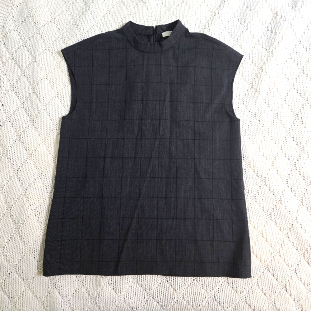 TIBI Grey Sleeveless Top Size XS